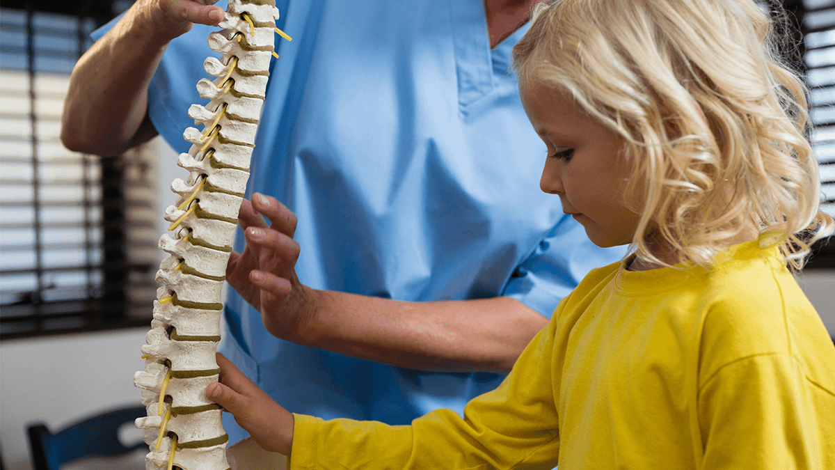 child with pediatric tethered spinal cord